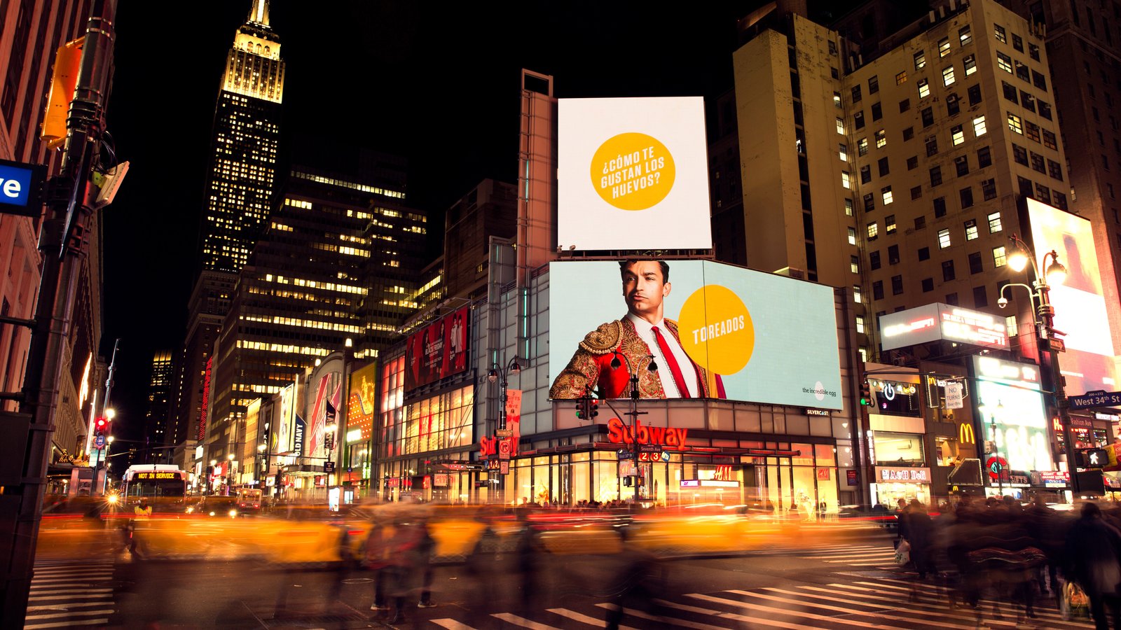 Incredible Egg billboard at Times Square